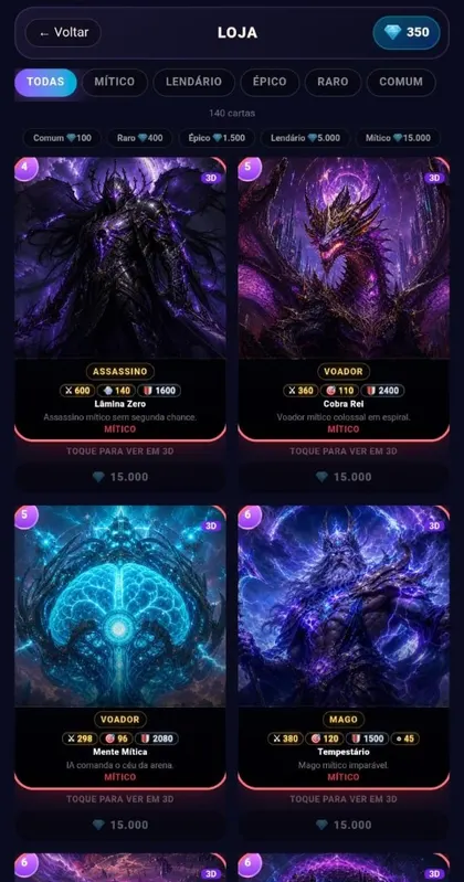 Loja de cartas colecionáveis